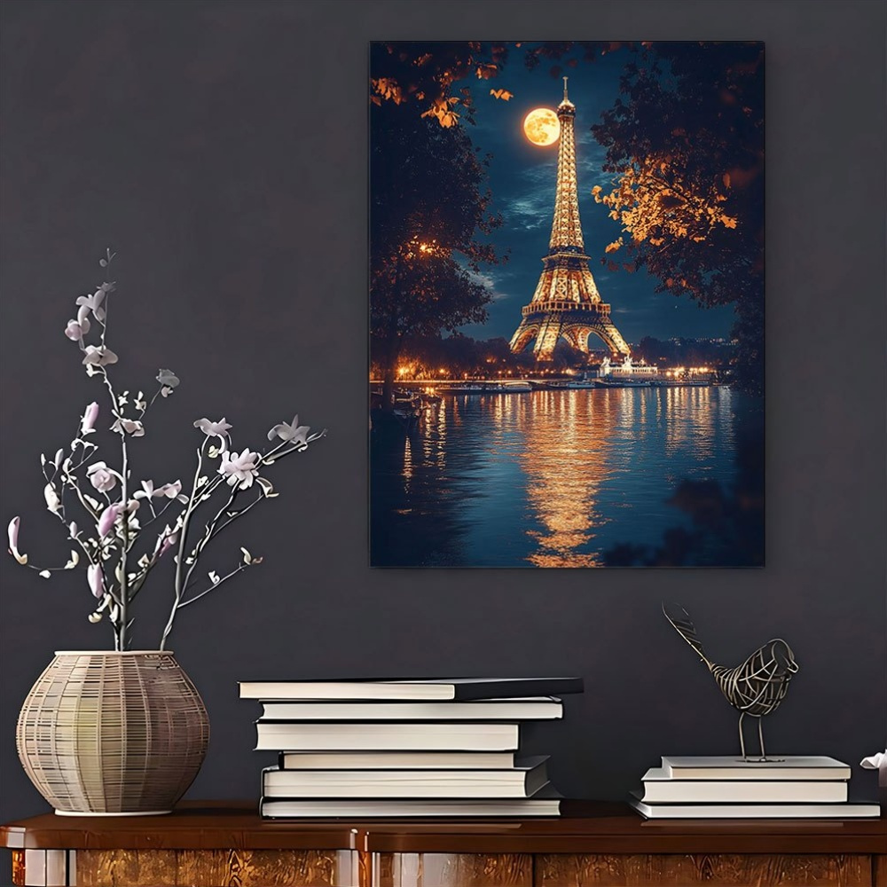 Home Decor Under 1000 - 500/1000/1200/2000PCS 성인용 퍼즐 달 아래 에펠탑,