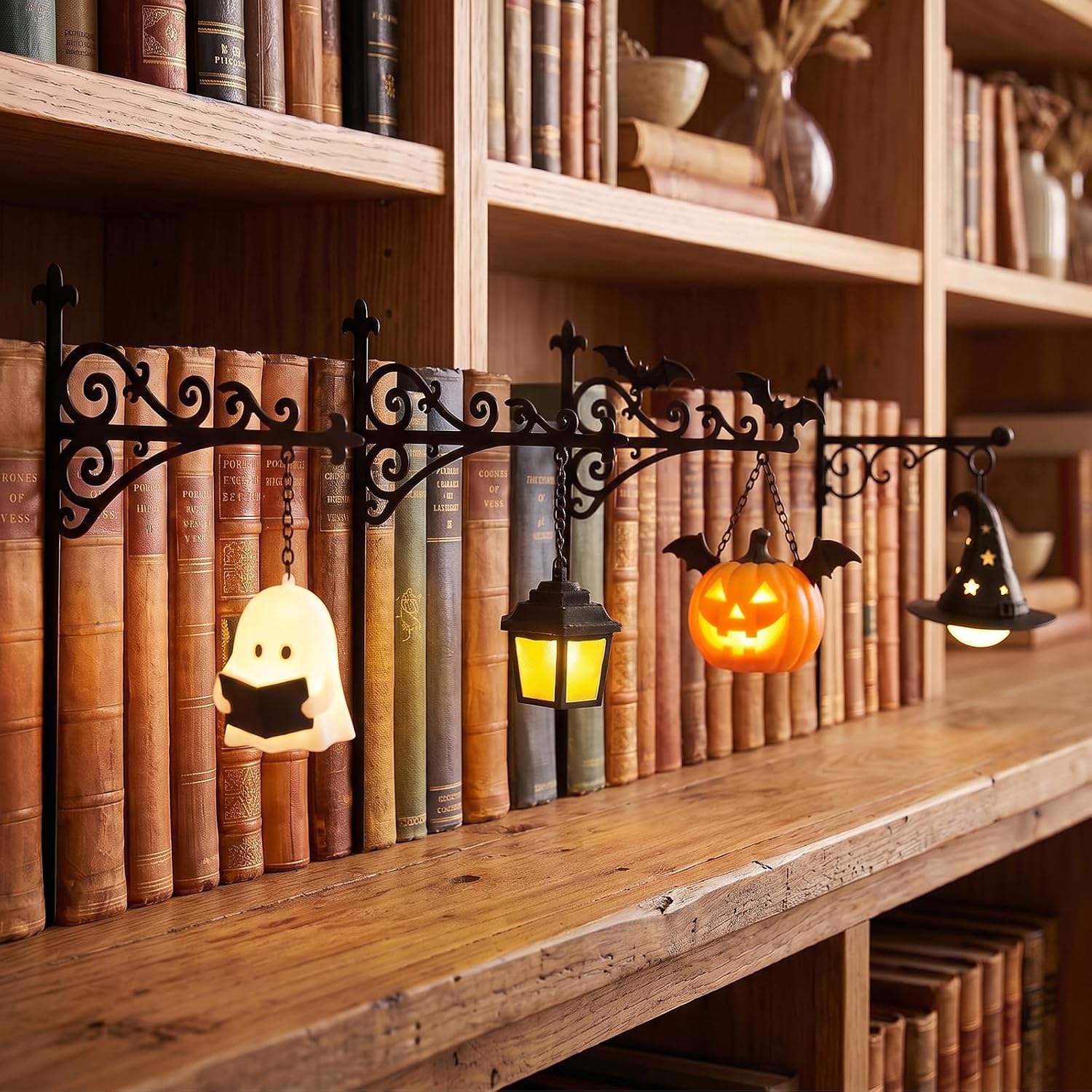 Home Decor Lamp - 라이브러리 랜턴-장식용 책장 조명 독서 공간