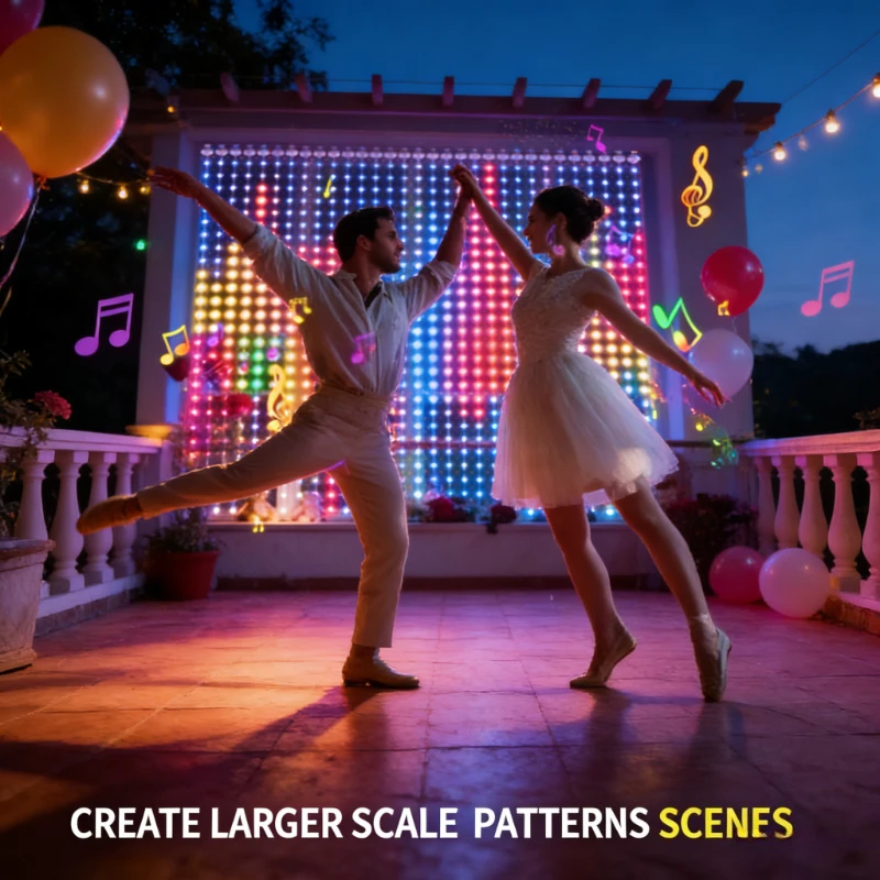 String Curtain Light - 스마트 400LED 커튼 조명, 음악 동기화