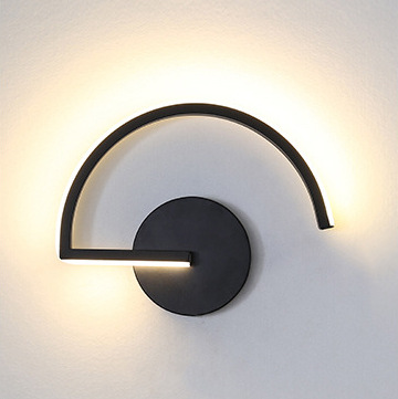 Home Decor Lamp - 현대적인 북유럽 LED 벽등, 미니멀리스트 블랙