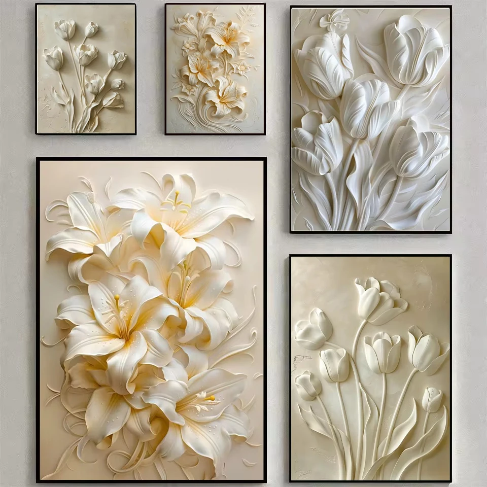Home Decor Tulip - 5D DIY 다이아몬드 페인팅, 현대적인 양각