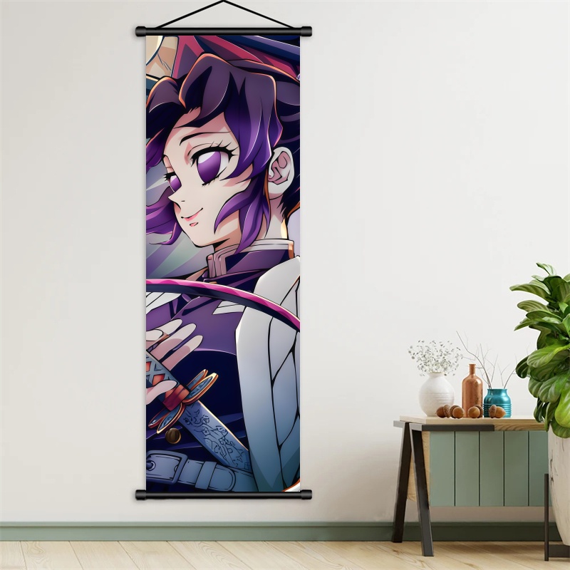 시노부 코쵸 데몬 슬레이어 아트 패브릭 걸이형 스크롤, - Home Decor Wall Pictures 리뷰 및 가격