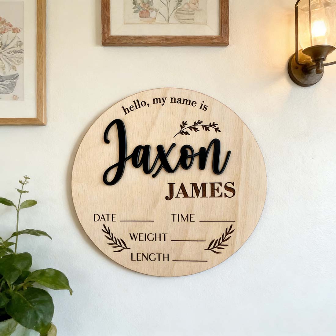 1Pc 맞춤형 아기 발표판 나무 이름표, 가정실 사무실 - Home Decor For Birthday 리뷰 및 가격