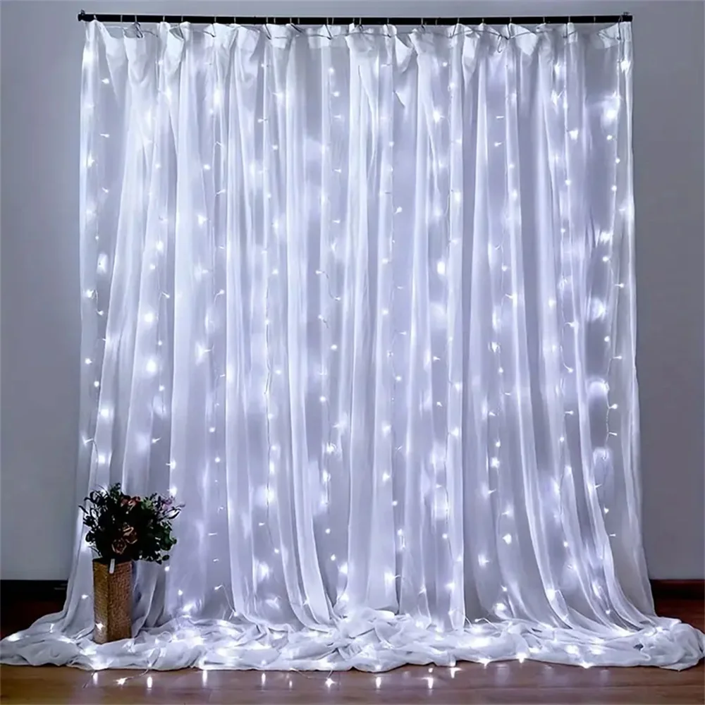 LED 커튼 조명 스트링, 웨딩 장식용, 배터리 작동, - String Curtain Light 리뷰 및 가격