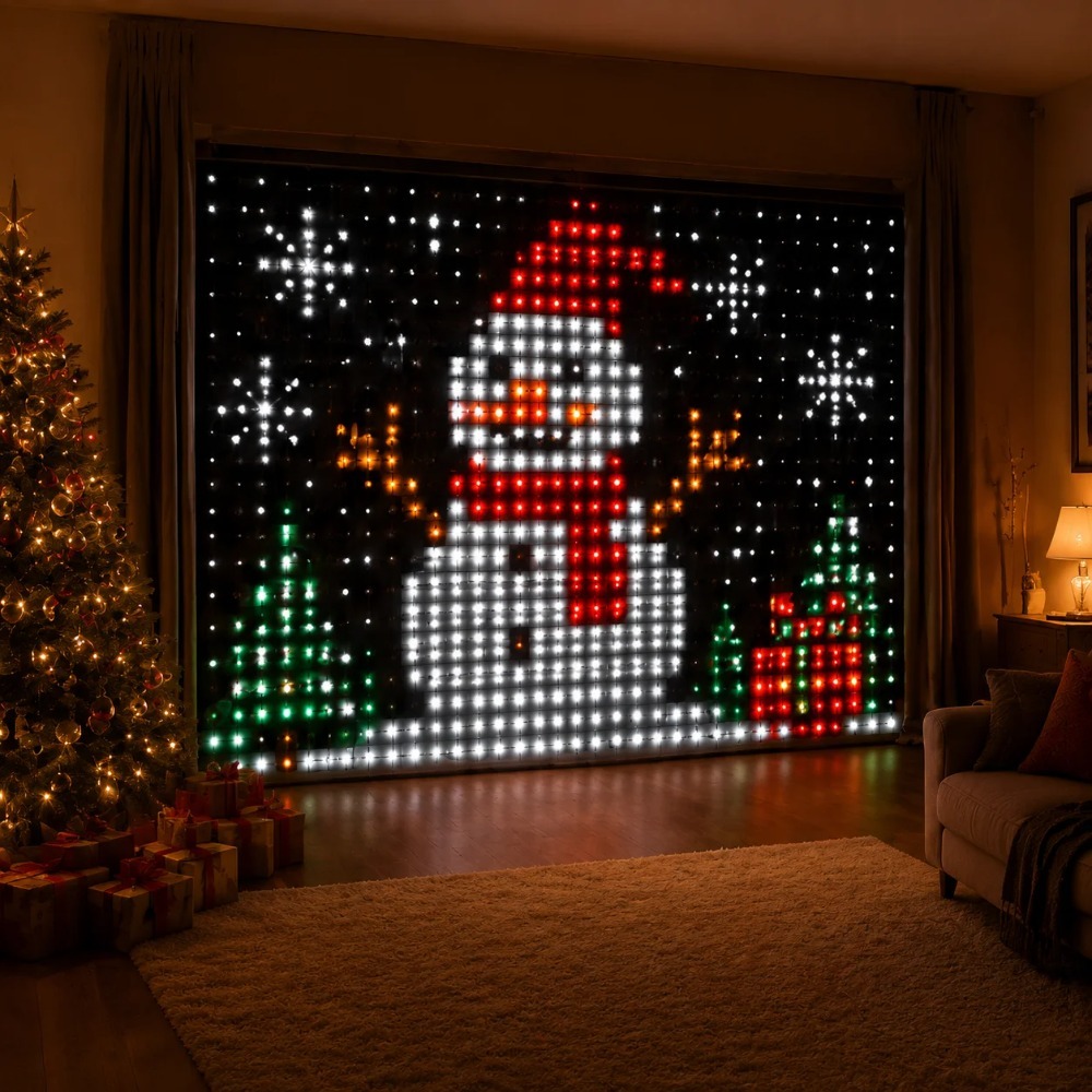 LED 픽셀 커튼 조명 블루투스 앱 제어 RGB 스마트 - String Curtain Light 리뷰 및 가격