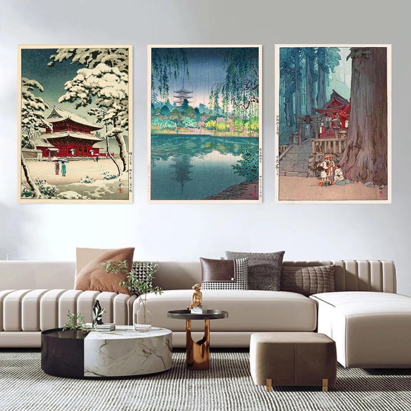 레트로 우키요에 전통 일본 포스터 도쿄 일본 삽화 풍경 - Home Decor Tokyo 리뷰 및 가격