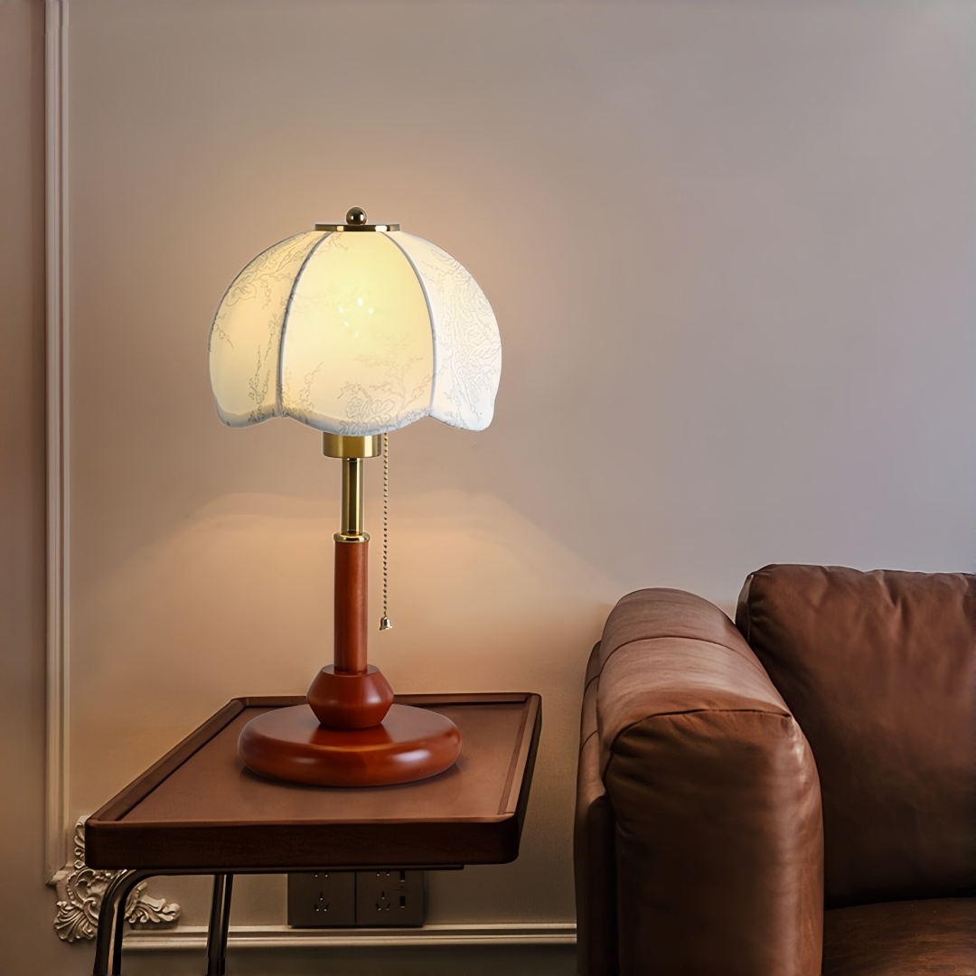 빈티지 스캘럽 돔 테이블 램프, 침실 협탁, 서재, 현 - Home Decor Lamp 리뷰 및 가격