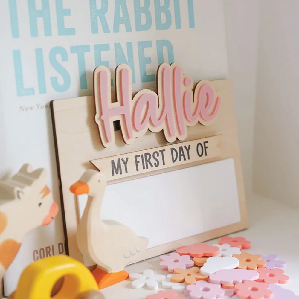 1Pc 맞춤형 첫날 및 마지막 날 학교 나무 이름표,  - Home Decor For Birthday 리뷰 및 가격