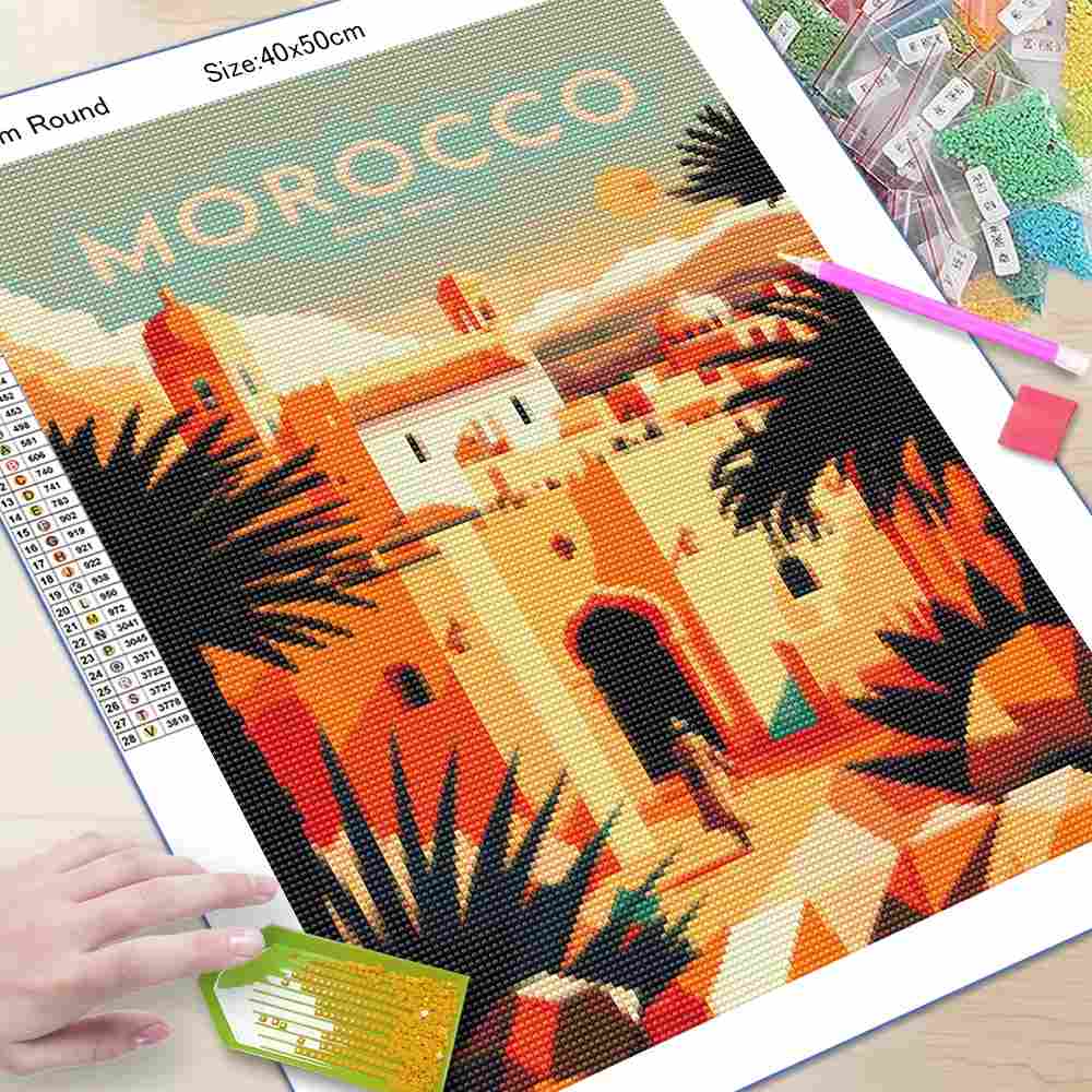 빈티지 스타일의 일본 도쿄 도시 풍경 다이아몬드 페인팅 - Home Decor Tokyo 리뷰 및 가격