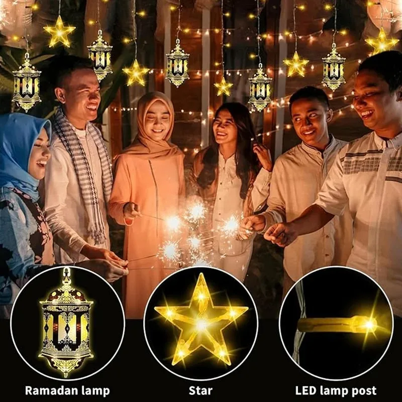 LED 달과 별 창문 커튼 조명 USB 전원 타이머 기 - String Curtain Light 리뷰 및 가격