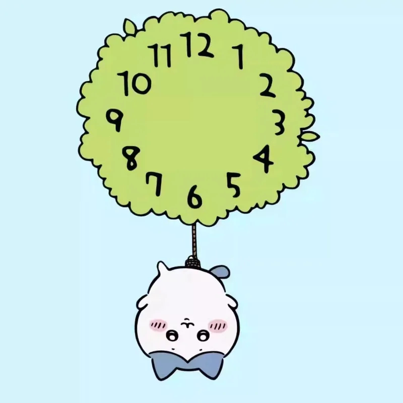 귀여운 치이카와 진자형 벽시계, 녹색 나무 모양 무소음 - Home Decor Online 리뷰 및 가격