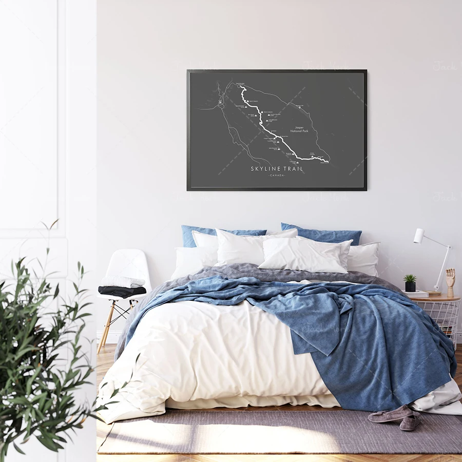 스카이라인 트레일 지도, 캐나다 하이킹 포스터 벽 예술 - Home Decor Canada 리뷰 및 가격
