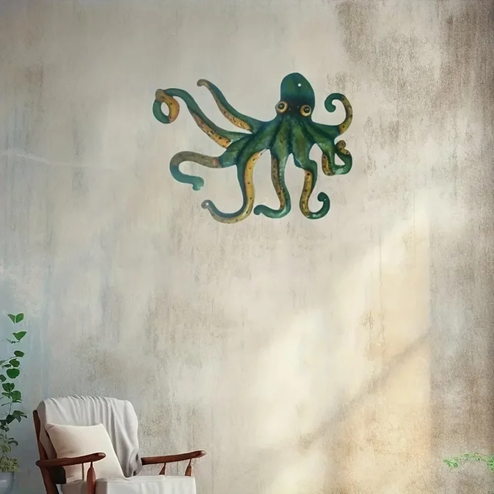 CIFBUY 해양 알루미늄 벽 예술 짙은 녹색 문어 방 - Home Decor Nautical 리뷰 및 가격