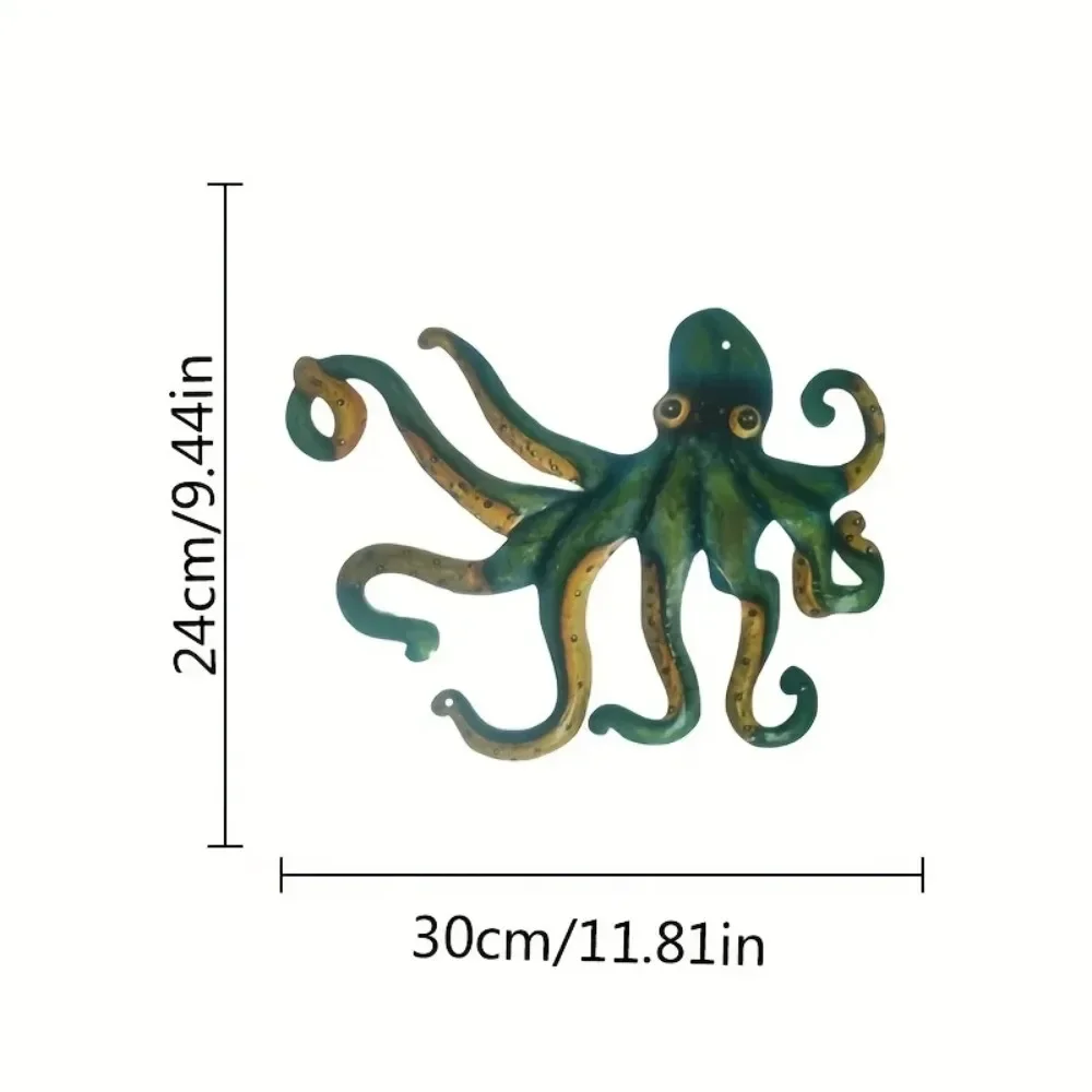 CIFBUY 해양 알루미늄 벽 예술 짙은 녹색 문어 방 - Home Decor Nautical 리뷰 및 가격