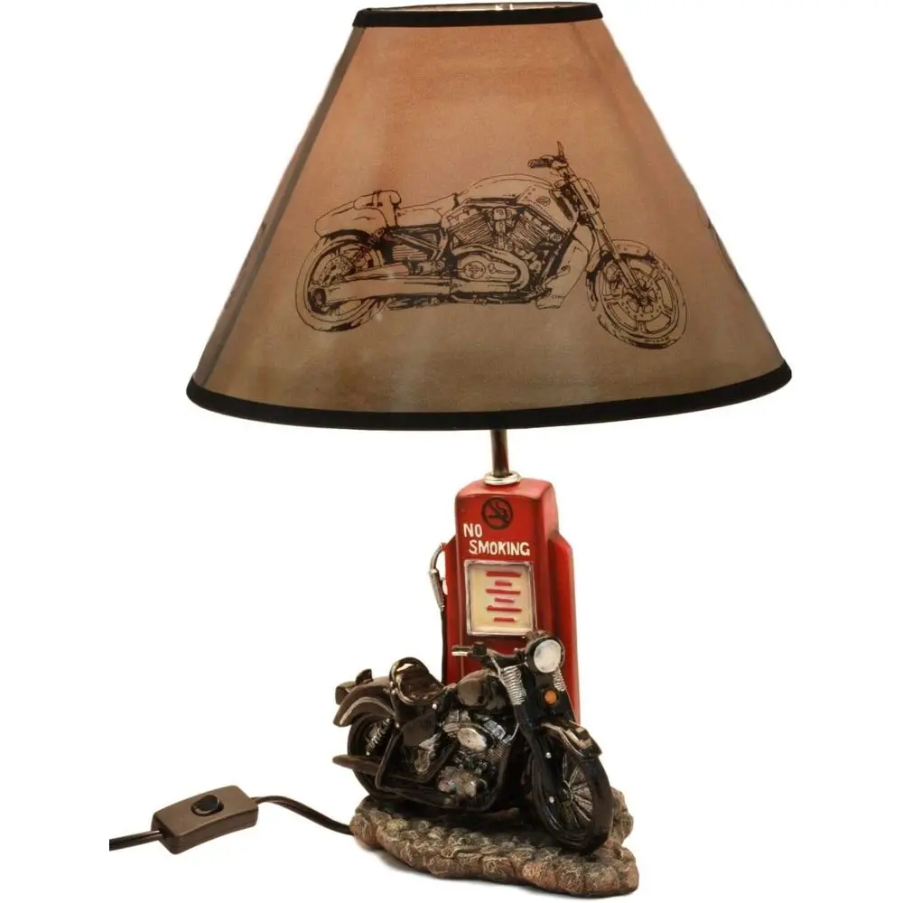 빈티지 레트로 블랙 오토바이 가스 펌프 데스크 램프(갓 - Home Decor Lamp 리뷰 및 가격