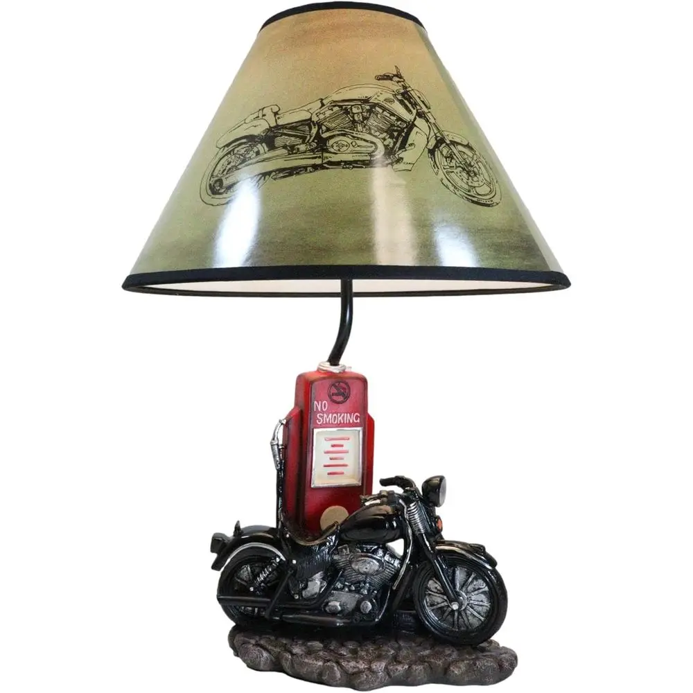 빈티지 레트로 블랙 오토바이 가스 펌프 데스크 램프(갓 - Home Decor Lamp 리뷰 및 가격