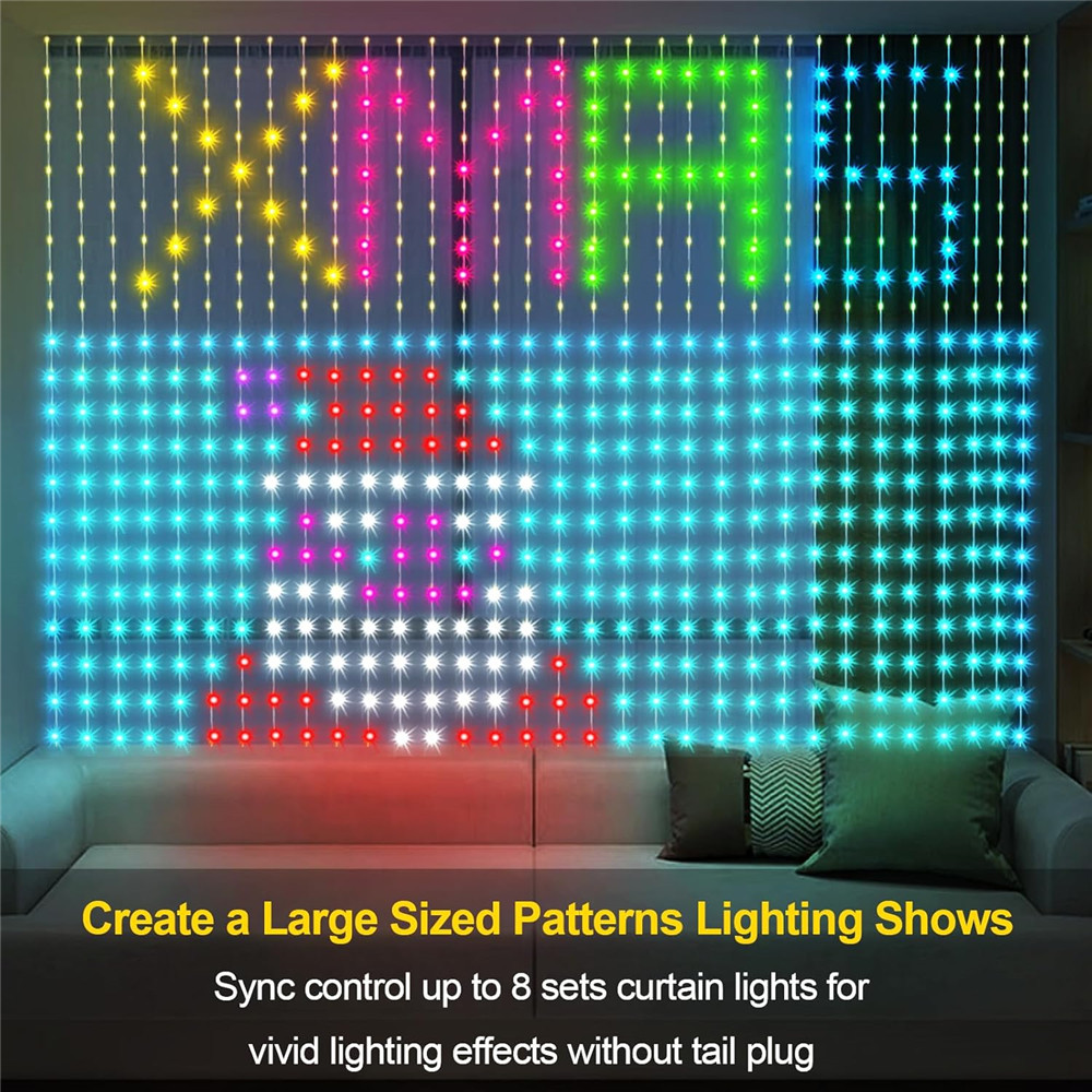 스마트 LED 커튼 조명 USB, 400 LED 다이내 - String Curtain Light 리뷰 및 가격