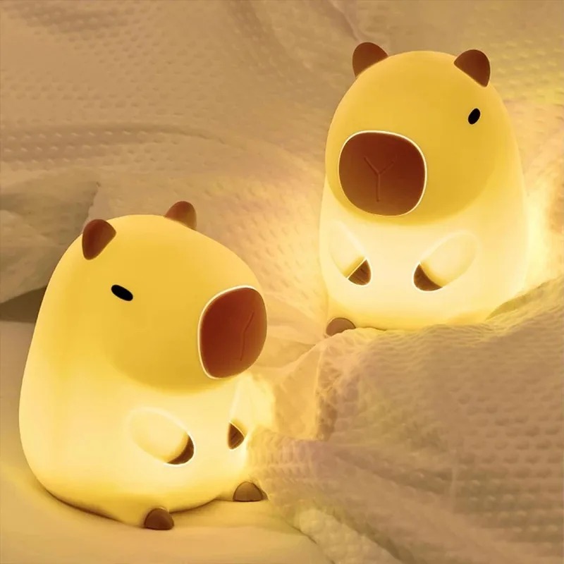 귀여운 애완용 카피바라 수면등 만화 실리콘 창의적인 침 - Home Decor Online 리뷰 및 가격