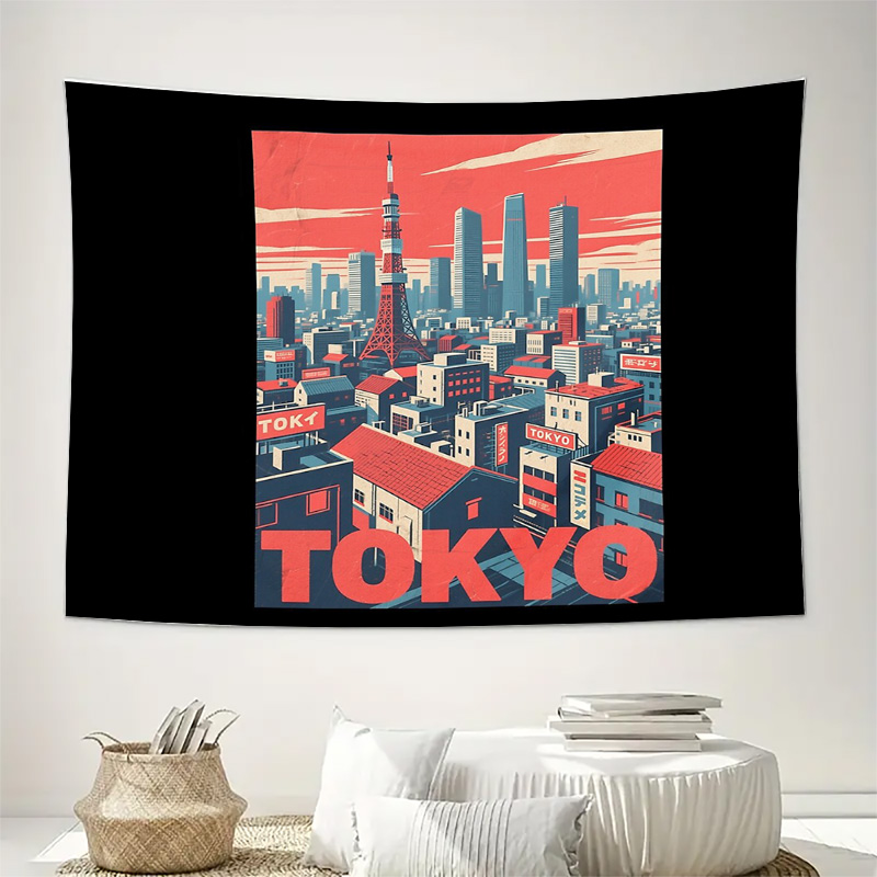 일본 도쿄 도시 풍경 태피스트리 벽걸이 애니메이션 장식 - Home Decor Tokyo 리뷰 및 가격