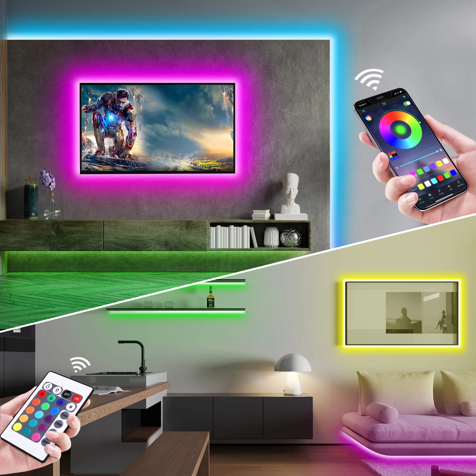 1-5m RGB LED 네온 스트립 라이트 5V USB - Home Decor Lamp 리뷰 및 가격